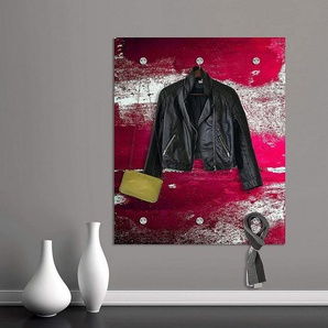 queence Garderobenleiste Alaula, Wand Garderobe, wischtechnik, Beton Optik, clean, platzsparend