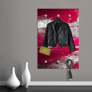 queence Garderobenleiste Alaula, Wand Garderobe, wischtechnik, Beton Optik, clean, platzsparend