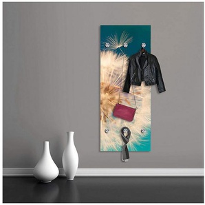 queence Garderobenleiste Anneli, Wand Garderobe, Blume, Pusteblume, platzsparend