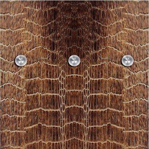queence Garderobenleiste Lederoptik, mit 6 Haken, 50 x 120 cm