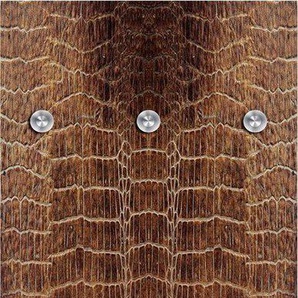 queence Garderobenleiste Lederoptik, mit 6 Haken, 50 x 120 cm