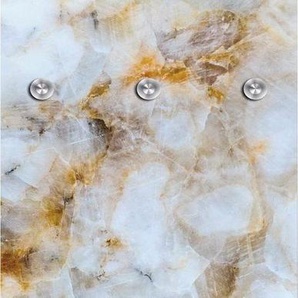 queence Garderobenleiste Muster marmoriert, mit 6 Haken, 50 x 120 cm