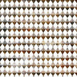 queence Vinyltapete Abstrakt - Rauten, glatt, natürlich, (1 St), Selbstklebende Tapete 90x250cm mit herbstlichem Motiv
