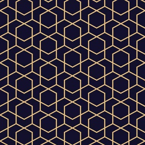 QUEENCE Vinyltapete Tapeten Gr. B/L: 0,9 m x 2,5 m, Rollen: 1 St., goldfarben (gold) Türtapeten