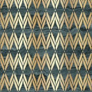 QUEENCE Vinyltapete Tapeten Gr. B/L: 0,9 m x 2,5 m, Rollen: 1 St., goldfarben (gold) Türtapeten