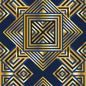 QUEENCE Vinyltapete Tapeten Gr. B/L: 0,9 m x 2,5 m, Rollen: 1 St., goldfarben (gold) Türtapeten