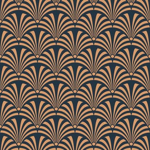 QUEENCE Vinyltapete Tapeten Gr. B/L: 0,9 m x 2,5 m, Rollen: 1 St., goldfarben (gold) Türtapeten