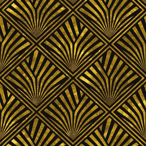 QUEENCE Vinyltapete Tapeten Gr. B/L: 0,9 m x 2,5 m, Rollen: 1 St., goldfarben (gold) Türtapeten