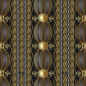 QUEENCE Vinyltapete Tapeten Gr. B/L: 0,9 m x 2,5 m, Rollen: 1 St., goldfarben (gold) Türtapeten