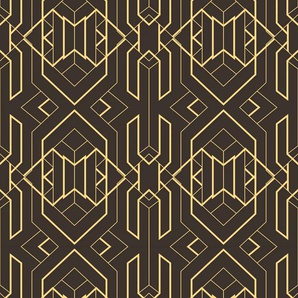 QUEENCE Vinyltapete Tapeten Gr. B/L: 0,9 m x 2,5 m, Rollen: 1 St., goldfarben (gold) Türtapeten