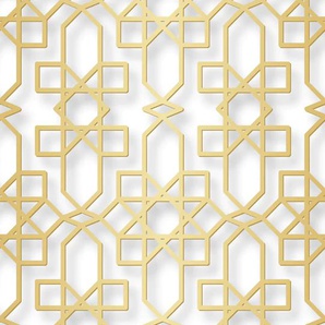 QUEENCE Vinyltapete Tapeten Gr. B/L: 0,9 m x 2,5 m, Rollen: 1 St., goldfarben (gold) Türtapeten