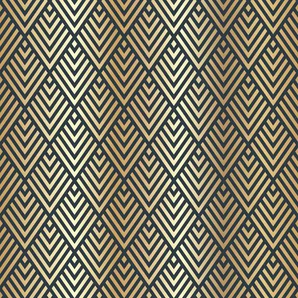 QUEENCE Vinyltapete Tapeten Gr. B/L: 0,9 m x 2,5 m, Rollen: 1 St., goldfarben (gold) Türtapeten
