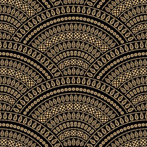 QUEENCE Vinyltapete Tapeten Gr. B/L: 0,9 m x 2,5 m, Rollen: 1 St., goldfarben (gold) Türtapeten