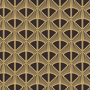 QUEENCE Vinyltapete Tapeten Gr. B/L: 0,9 m x 2,5 m, Rollen: 1 St., goldfarben (gold) Türtapeten