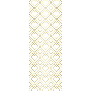 QUEENCE Vinyltapete Tapeten Gr. B/L: 0,9 m x 2,5 m, Rollen: 1 St., weiß (weiß, gold) Türtapeten