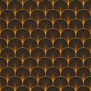 QUEENCE Vinyltapete Tapeten Gr. B/L: 0,9 m x 2,5 m, Rollen: 1 St., goldfarben (gold) Türtapeten