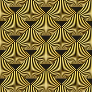 QUEENCE Vinyltapete Tapeten Gr. B/L: 0,9 m x 2,5 m, Rollen: 1 St., goldfarben (gold) Türtapeten