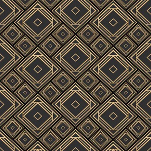 QUEENCE Vinyltapete Tapeten Gr. B/L: 0,9 m x 2,5 m, Rollen: 1 St., goldfarben (gold) Türtapeten