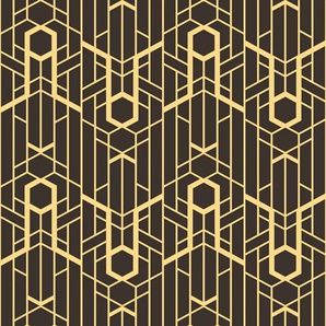 QUEENCE Vinyltapete Tapeten Gr. B/L: 0,9 m x 2,5 m, Rollen: 1 St., goldfarben (gold) Türtapeten