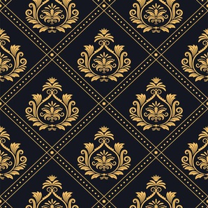 QUEENCE Vinyltapete Tapeten Gr. B/L: 0,9 m x 2,5 m, Rollen: 1 St., goldfarben (gold) Türtapeten