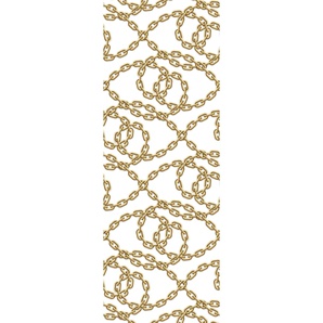 QUEENCE Vinyltapete Tapeten Gr. B/L: 0,9 m x 2,5 m, Rollen: 1 St., weiß (weiß, gold) Türtapeten