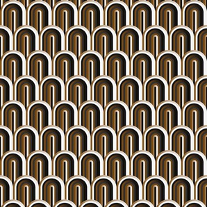 QUEENCE Vinyltapete Tapeten Gr. B/L: 0,9 m x 2,5 m, Rollen: 1 St., goldfarben (gold) Türtapeten