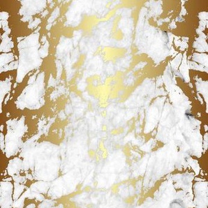 queence Vinyltapete Caleb Marmor gold, glatt, Steinoptik, 90x250cm, selbstklebend, kinderleichte Anbringung, Sticker