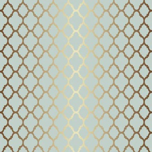 QUEENCE Vinyltapete Chris Tapeten 90 x 250 cm, selbstklebend Gr. B/L: 0,9 m x 2,5 m, goldfarben Vinyltapeten