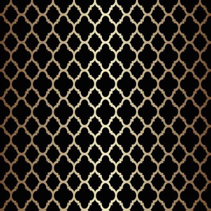 QUEENCE Vinyltapete David Tapeten 90 x 250 cm, selbstklebend Gr. B/L: 0,9 m x 2,5 m, goldfarben (goldfarben, schwarz) Vinyltapeten