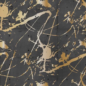 QUEENCE Vinyltapete Doris Tapeten 90 x 250 cm, selbstklebend Gr. B/L: 0,9 m x 2,5 m, goldfarben Vinyltapeten