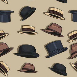 queence Vinyltapete Hats, 90 x 250 cm, selbstklebend