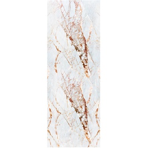 QUEENCE Vinyltapete Marmor-Weiß Tapeten 90 x 250 cm, selbstklebend Gr. B/L: 0,9 m x 2,5 m, goldfarben (goldfarben, weiß) Strukturtapeten