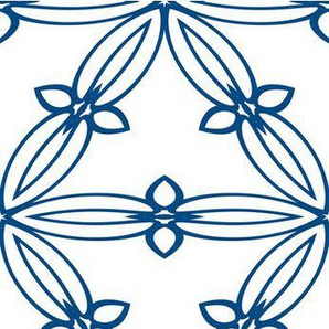 queence Vinyltapete Muster-Blau, 90 x 250 cm, selbstklebend