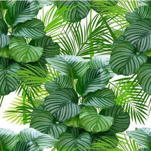 queence Vinyltapete Tropische Blätter-Grün, 90 x 250 cm, selbstklebend