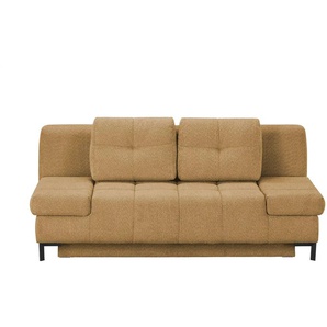 Querschläfer  aus Bouclé  Sammy ¦ gelb ¦ Maße (cm): B: 206 H: 98 T: 98.0