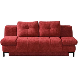 Querschläfer aus Bouclé Sammy ¦ rot ¦ Maße (cm): B: 206 H: 98 T: 98.0