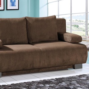 Querschläfer Rowan, Cord in braun, Liegefläche ca. 140 x 194 cm