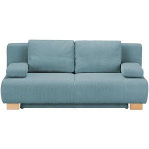 Querschläfer Sofa aus Cord Ralf ¦ türkis/petrol ¦ Maße (cm): B: 196 H: 89 T: 94.0