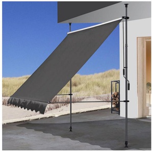 Quick Star Klemm-Senkrechtmarkise 200 cm Breite, 130 cm Ausfall, Neigungswinkel verstellbar