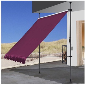Quick Star Klemm-Senkrechtmarkise 300 cm Breite, 130 cm Ausfall, Neigungswinkel verstellbar