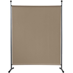 Quick-star - Paravent 150 x 190 cm Stoff Raumteiler Groß Stellwand Trennwand Balkon Sichtschutz Beige