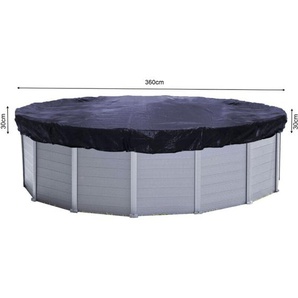 Quick-star - Solarplane Pool Rund ø 420cm für Pools 320-366 cm Winterabdeckplane Poolabdeckung 200g/m² Schwarz