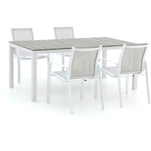 R&S Design Altea/Fidenza 183 cm Gartenmöbel-Set 5-teilig stapelbar