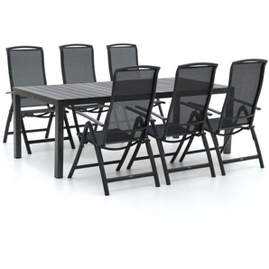 R&S Design Capri/Fidenza 220 cm Gartenmöbel-Set 7-teilig verstellbar