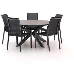 R&S design Centallo/Fidenza ø 149 cm Gartenmöbel-Set 6-Teilig Stapelbar