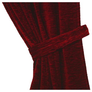 Raffhalter WIRTH Thermo-Chenille 288g/m² Gr. B/H: 60 cm x 6 cm, rot Raffhalter