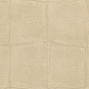 RASCH Vinyltapete Via Trento Tapeten Gr. B/L: 0,7 m x 10,05 m, Rollen: 1 St., beige (creme) Steintapeten Tapeten