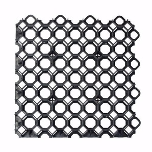 Rasengitter Paddockplatte schwarz 49x49x4 cm Befahrbar Rasengitterplatten