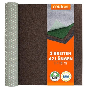 Rasenteppich 133 x 125 cm Braun Kunstrasen-Teppich mit Noppen Balkon Terrasse Outdoor wasserdurchlässig