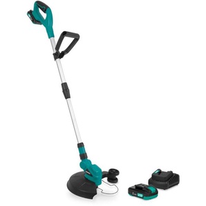 Rasentrimmer 20V - 20V - Inkl. 2x 2.0Ah Akku und Ladegerät - 250mm - Doppelte Drahtspule (2x4m) - Teleskopstiel